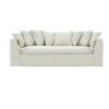 Moonlit White Bouclé 3‑Seater Sofa
