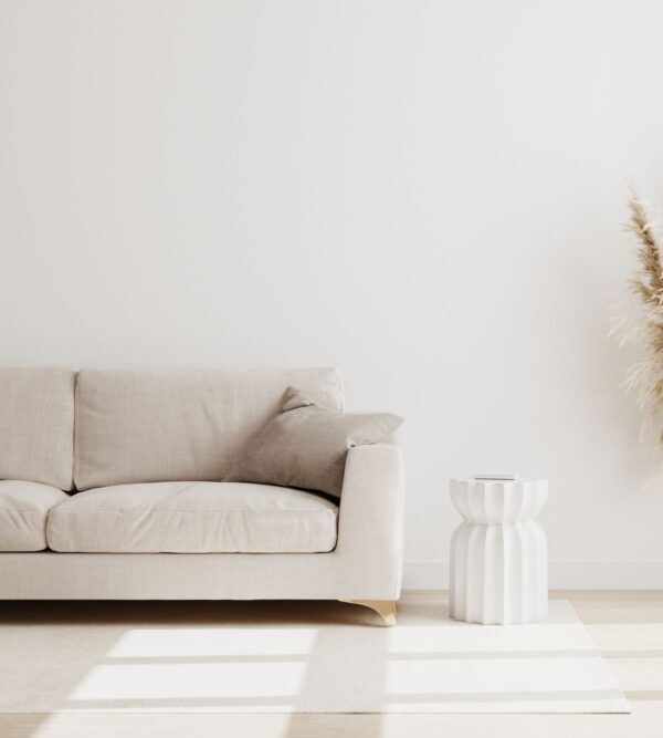 Moonlit White Bouclé 3‑Seater Sofa